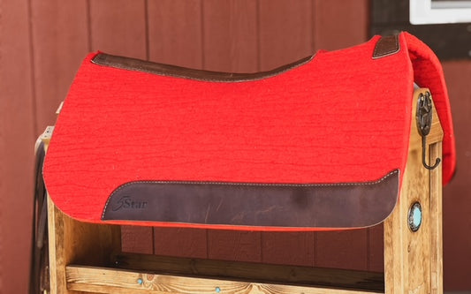 5 Star-The Performer Saddle Pad- 1" 32x32 - Red