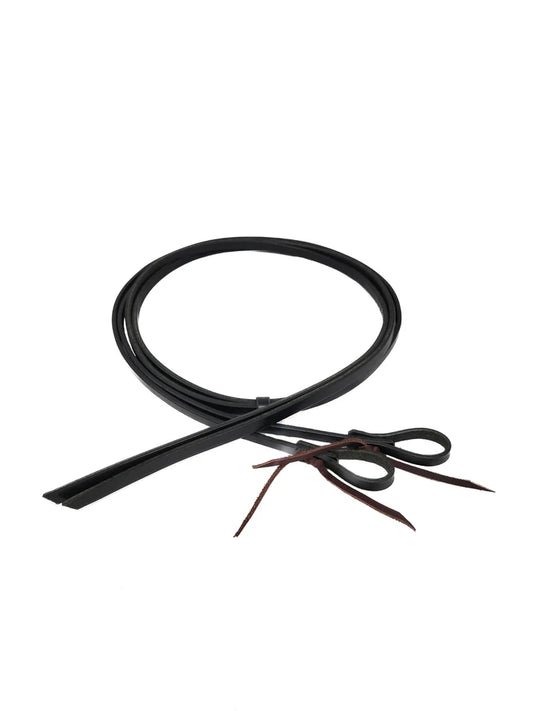 J Wayne Leather- Black 5/8 Split Reins