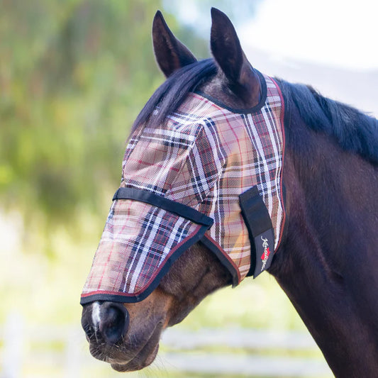 Kensington Fly Mask With Removable Nose- Deluxe Black