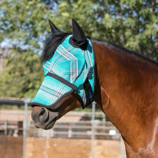 Kensington Fly Mask With Removable Nose & Mesh Ears-Atlantis