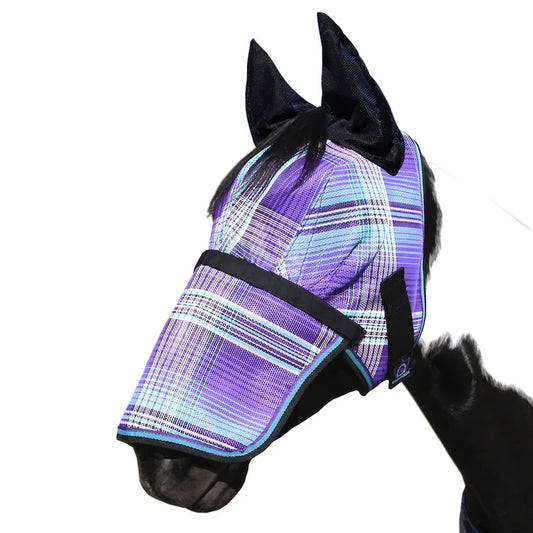 Kensington Fly Mask With Removable Nose & Mesh Ears- Lavender Mint