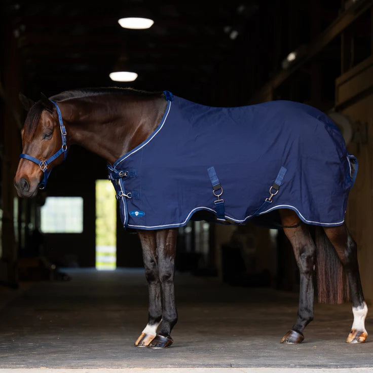 Kensington Poly Cotton Stable Sheet- Navy