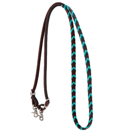 Oxbow Turquoise Lace Barrel Reins