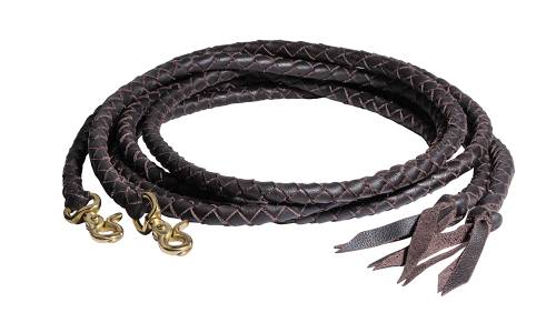 Professional's Choice Braided Brown Split Reins