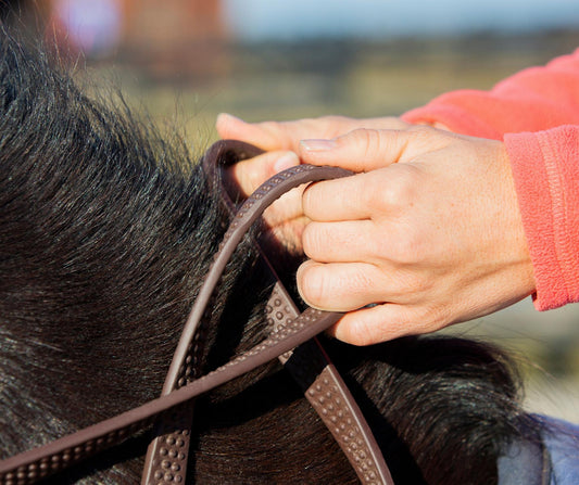 EQUIROYAL Rubber Grip Reins BLACK