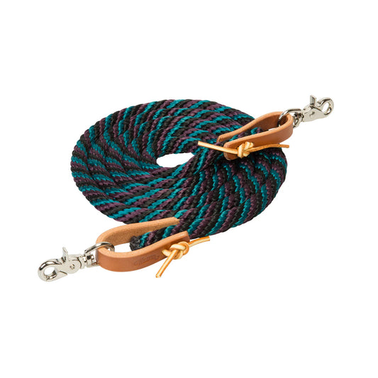 Weaver Poly Roper Reins Plum/Teal