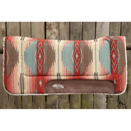 Weaver All Purpose Contoured Fleece Saddle Pad Red/Turquoise